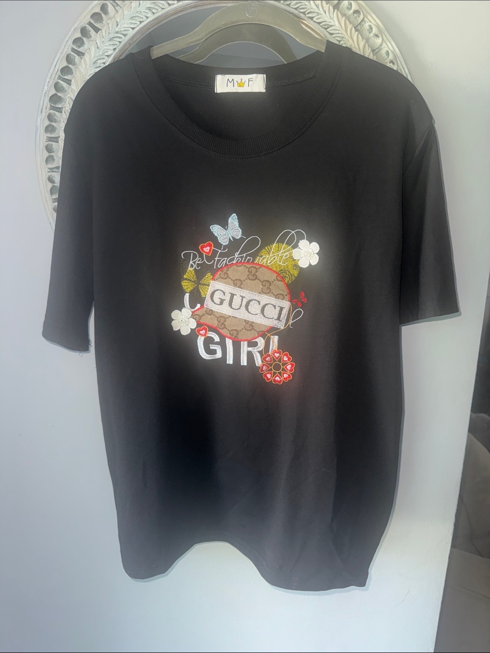 Gucci Girl Graphic Black Short-Sleeve Tee
